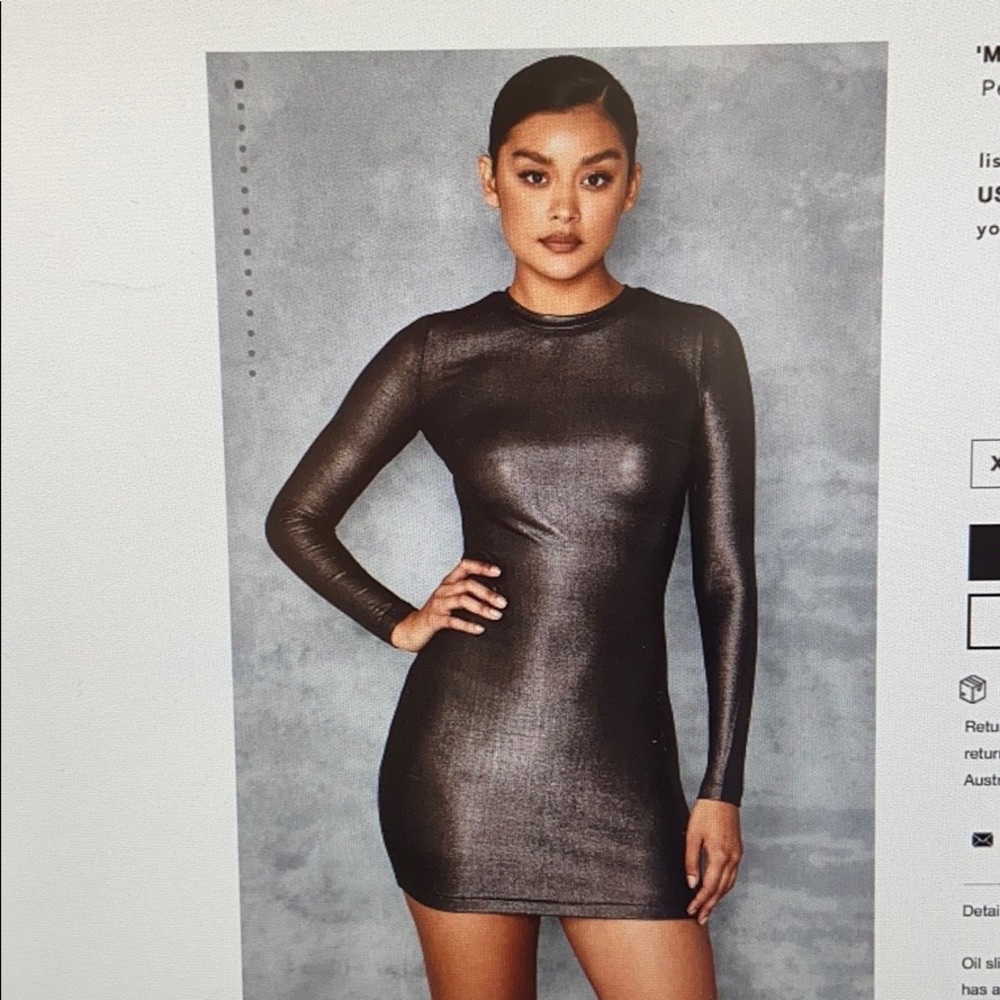 Mistress rocks metallic  mini dress